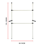 Heavy Duty Adjust Clothes Rail Storage Garment Shelf Hanging Display Stand Rack - Close-Up Angle