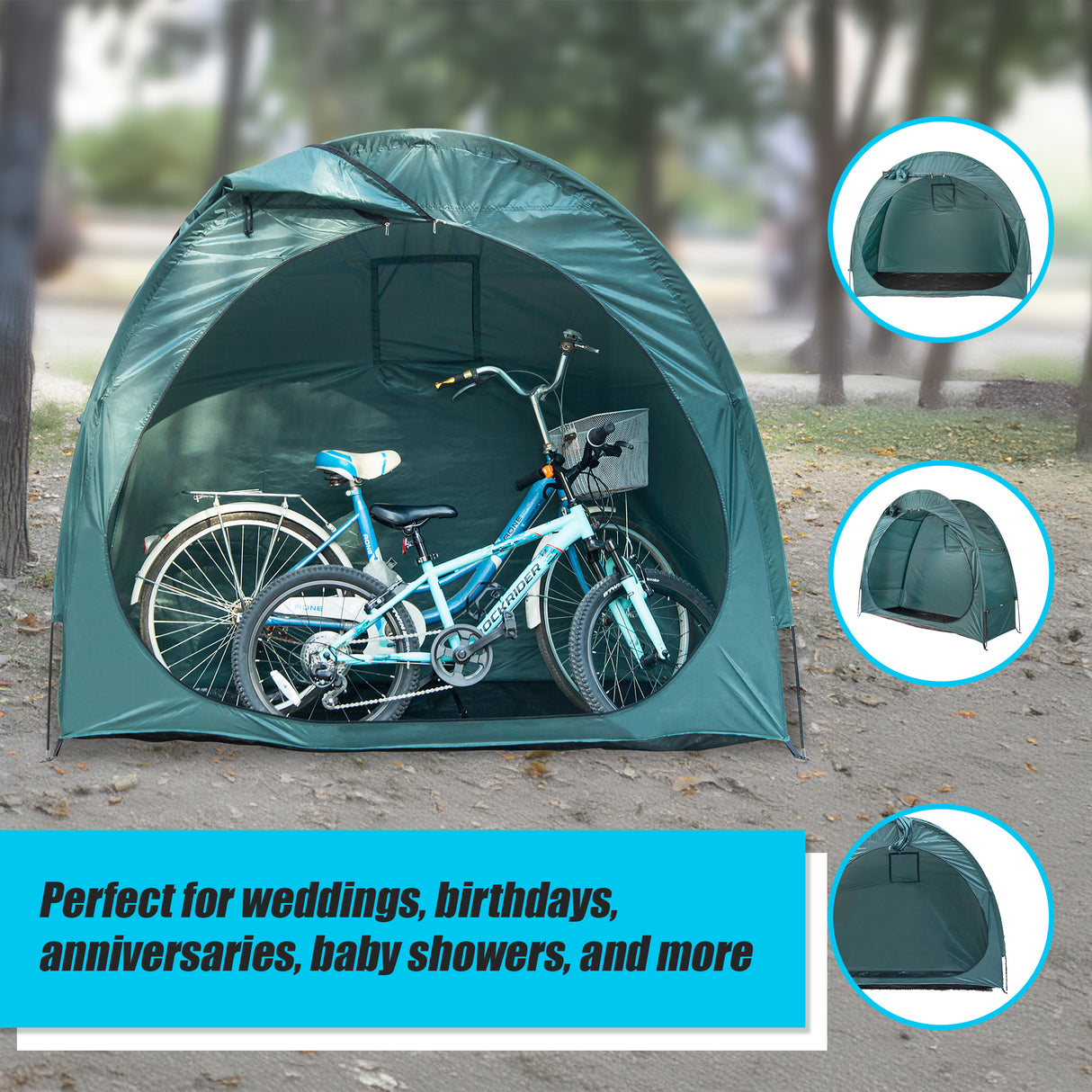 Bicycle Shelter Outdoor Bike Cave Garden Bike Storage Shed Tent Travel