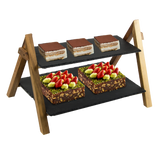 Party 2 Tier Cake Stand Slate Wedding Tiered Serving Stand Afternoon Tea