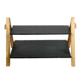Party 2 Tier Cake Stand Slate Wedding Tiered Serving Stand Afternoon Tea