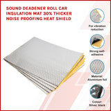 Sound Deadener Roll Car Insulation Mat 30% Thicker Noise Proofing Heat Shield