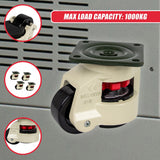 Leveling Casters Swivel Workbench Adjustable Wheel 1000KG Retractable 4PCS - Close-Up Angle