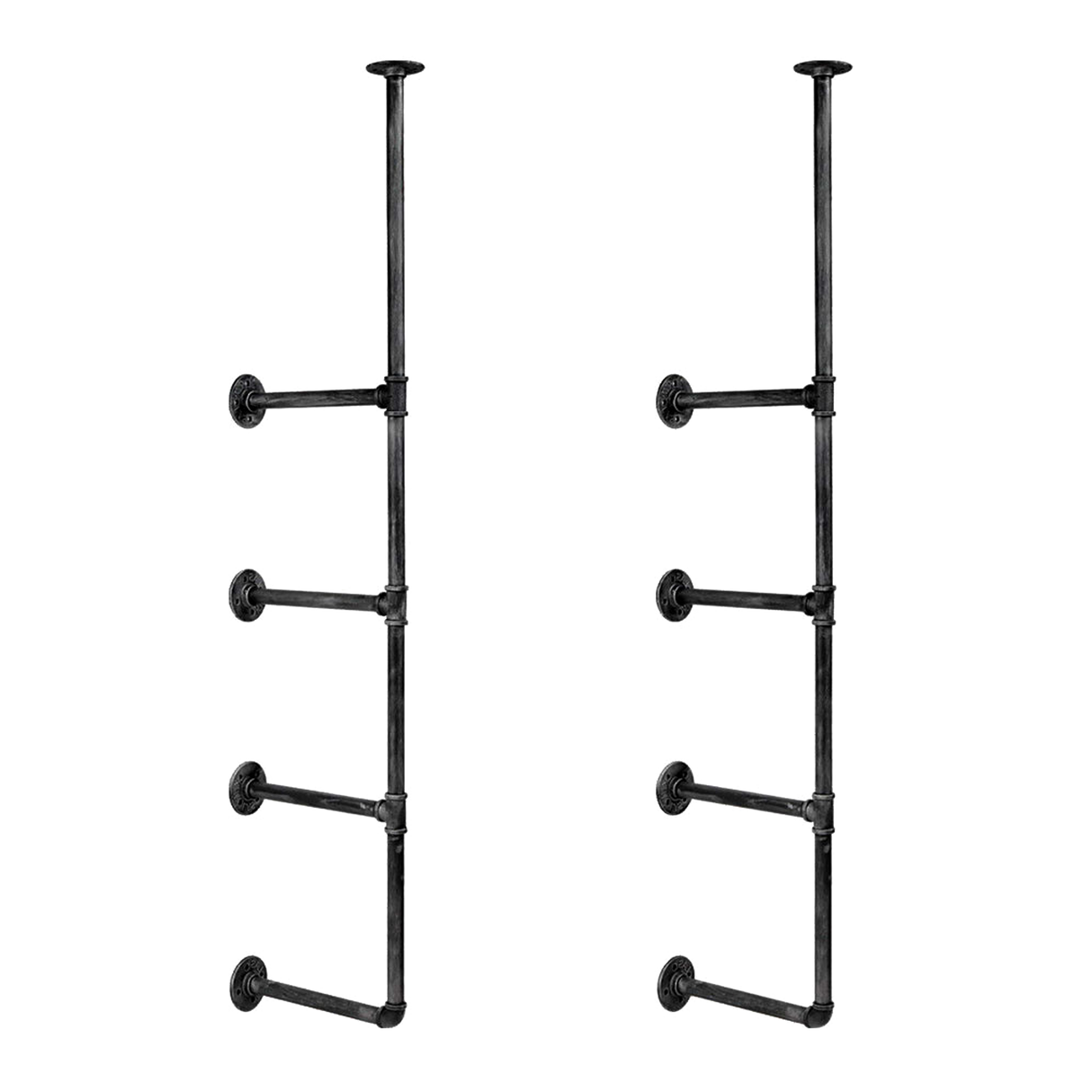 Wall Shelves Display Bookshelf Industrial DIY Pipe Shelf Rustic Brackets
