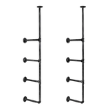 Wall Shelves Display Bookshelf Industrial DIY Pipe Shelf Rustic Brackets - 45-Degree Angle