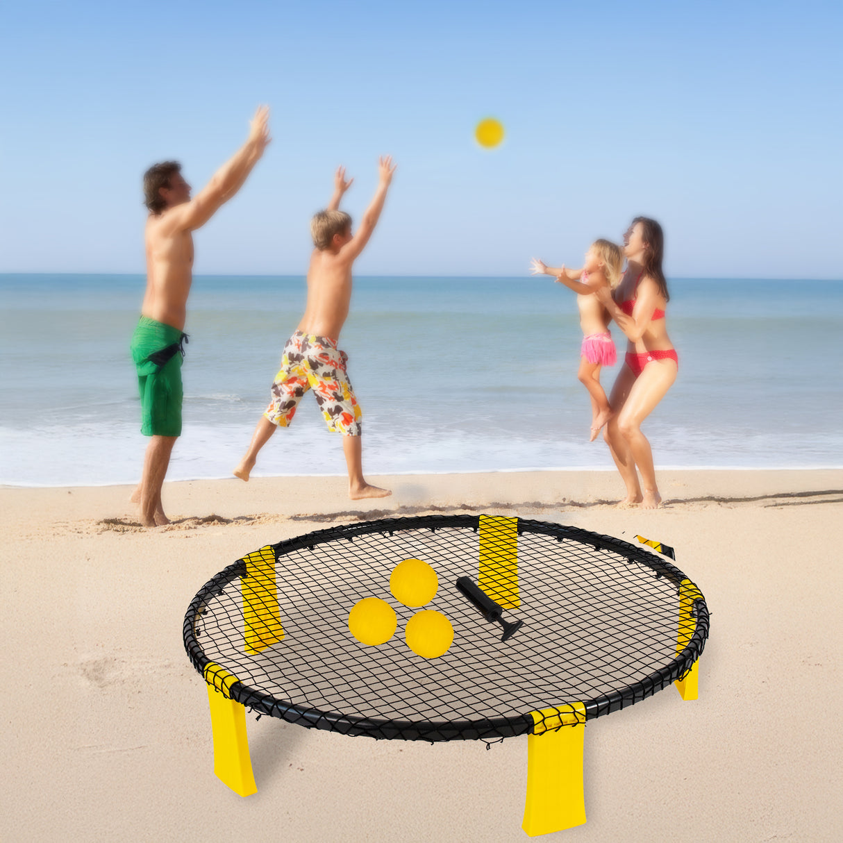 Mini Volleyball Set Outdoor Game Garden Beach Net Ball Kit Sport Toys
