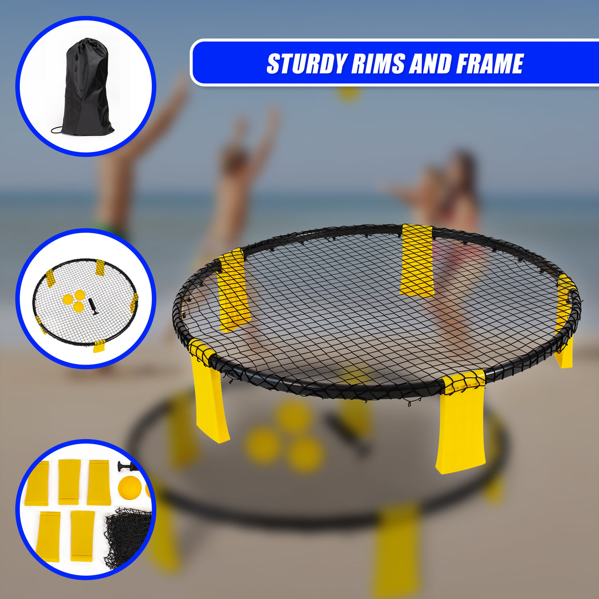 Mini Volleyball Set Outdoor Game Garden Beach Net Ball Kit Sport Toys