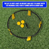 Mini Volleyball Set Outdoor Game Garden Beach Net Ball Kit Sport Toys - Close-Up Angle