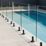Balustrade Black Glass Clamp 304 Stainless Spigot Pool Fencing Fence