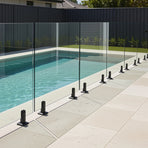 Balustrade Black Glass Clamp 304 Stainless Spigot Pool Fencing Fence
