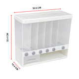 Grain Container Cereal Dispenser 10L Dry Food Rice Flour Storage Box Wall - Low Angle