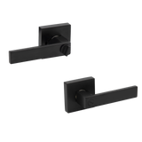 Door Handle Set Lever Privacy Function Square Black