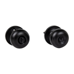 Door Handle Set Key Lock Function Round Black