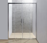 1400-1600mm Sliding Door Safety Glass Shower Screen Chrome By Della Francesca - Front View