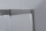 1400-1600mm Sliding Door Safety Glass Shower Screen Chrome By Della Francesca - Side View