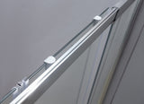 1400-1600mm Sliding Door Safety Glass Shower Screen Chrome By Della Francesca