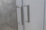 1400-1600mm Sliding Door Safety Glass Shower Screen Chrome By Della Francesca - 45-Degree Angle