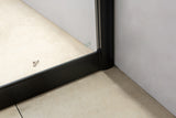 1400-1600mm Sliding Door Safety Glass Shower Screen Black By Della Francesca - Close-Up Angle