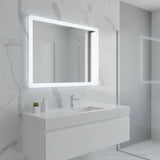 Smart Mirror Bathroom Vanity LED Lighted Wall Mirror 1000x700mm - Close-Up Angle