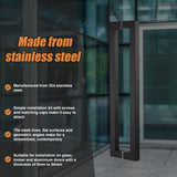 Entrance Door Pull Handle Matte Black 1200mm - Low Angle