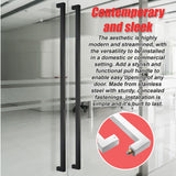 Entrance Door Pull Handle Matte Black 1500mm - Rear View