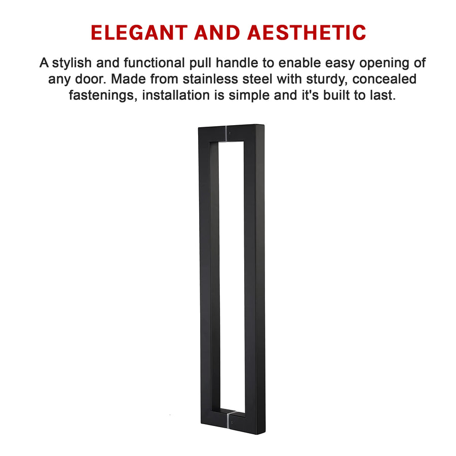 Entrance Door Pull Handle Matte Black 1800mm
