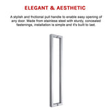 Entrance Door Pull Handle Brushed satin 800mm - Extra Image