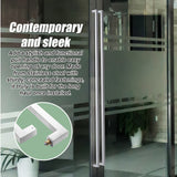 Entrance Door Pull Handle Brushed satin 800mm - Top-Down View