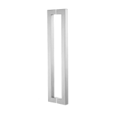 Entrance Door Pull Handle Brushed satin 800mm - 45-Degree Angle