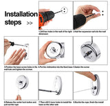 Stainless Steel Retractable Single Clothes Line Dryer Laundry Indoor Outdoor - 45-Degree Angle