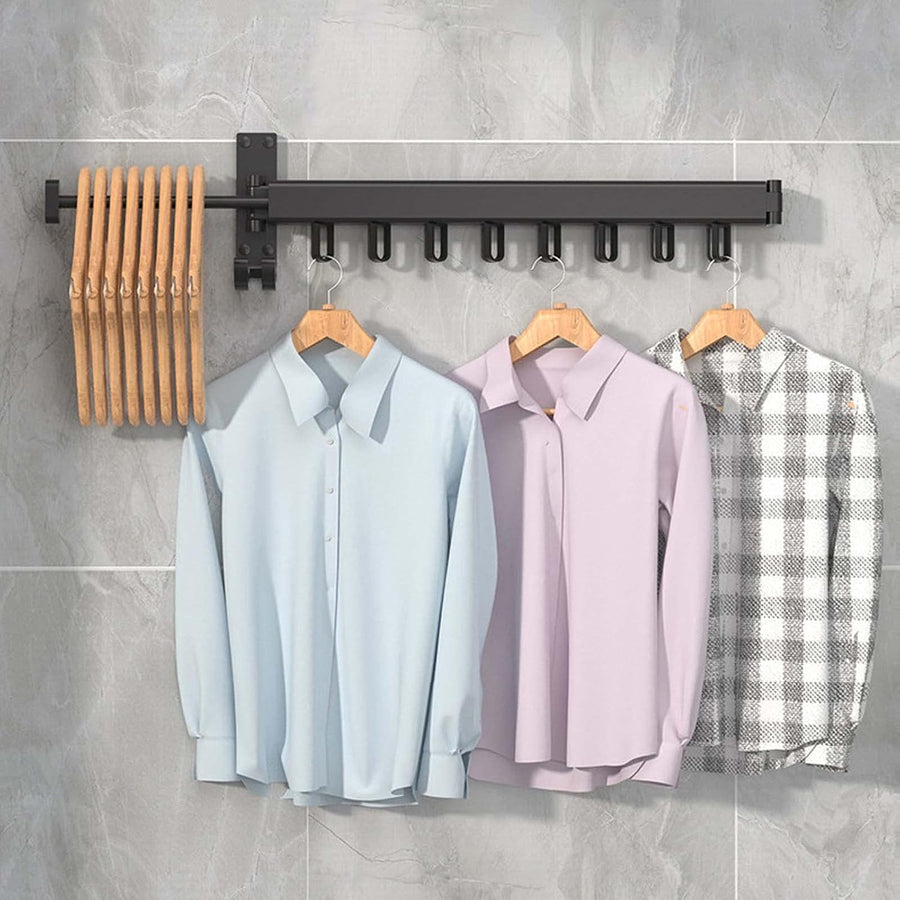 Foldable Wall Hanging Clothes Drying Rack Clothes Balcony Retractable Hanger