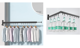Foldable Wall Hanging Clothes Drying Rack Clothes Balcony Retractable Hanger - Side View