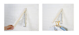Folding Wall Mount Retractable Clothes Hanger Laundry Drying Rack Organiser - Side View