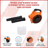 Petrol Leaf Blower 25.4cc 2-Stroke Petrol Hand Garden Yard Outdoor - Side View