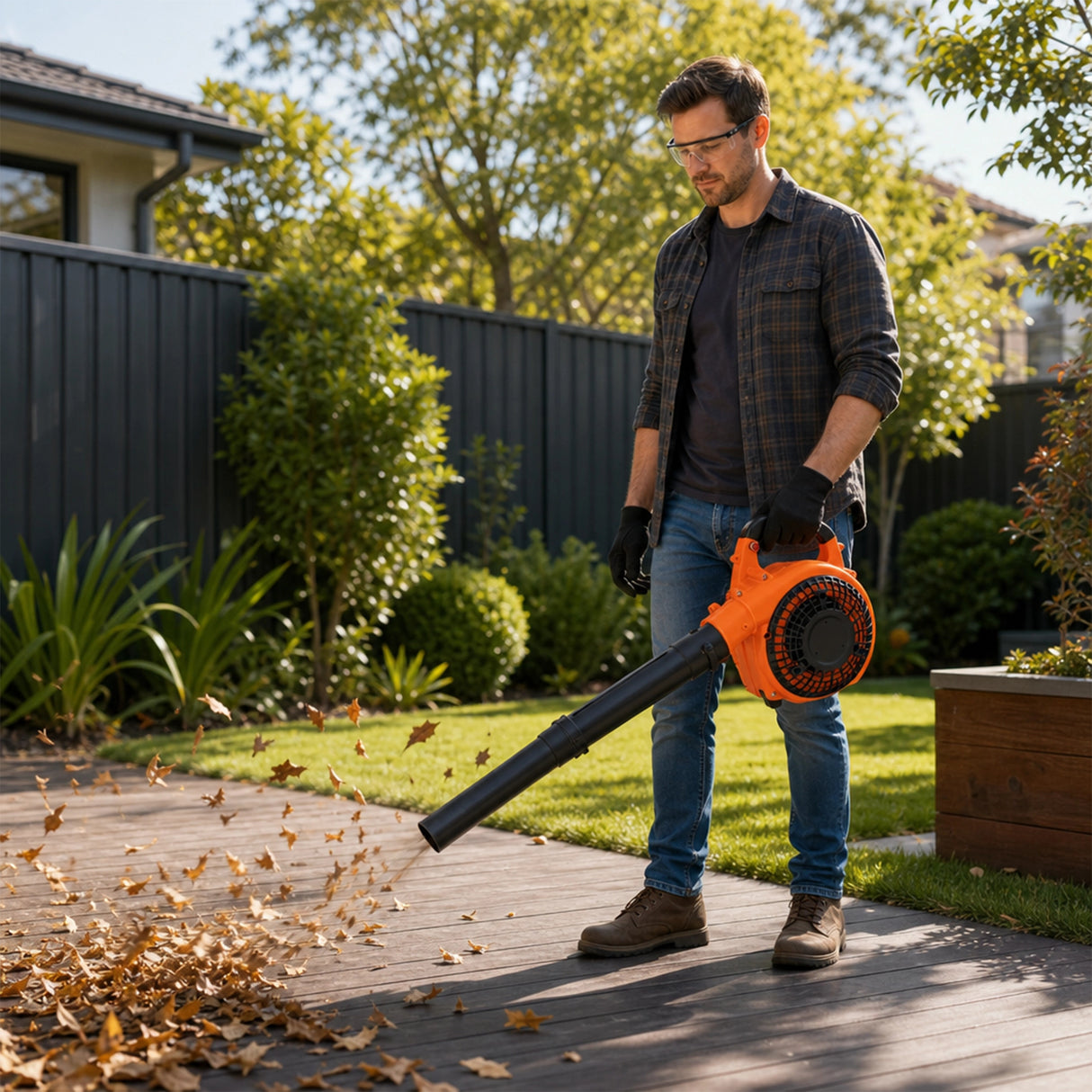 Petrol Leaf Blower 25.4cc 2-Stroke Petrol Hand Garden Yard Outdoor