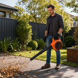 Petrol Leaf Blower 25.4cc 2-Stroke Petrol Hand Garden Yard Outdoor - 45-Degree Angle