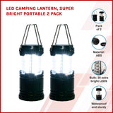 LED Camping Lantern, Super Bright Portable 2 Pack - Side View