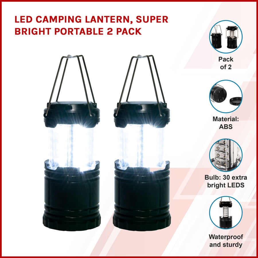 LED Camping Lantern, Super Bright Portable 2 Pack