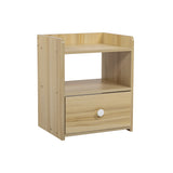 Bedside Tables Drawers Side Table Bedroom Furniture Nightstand Wood Unit - Front View