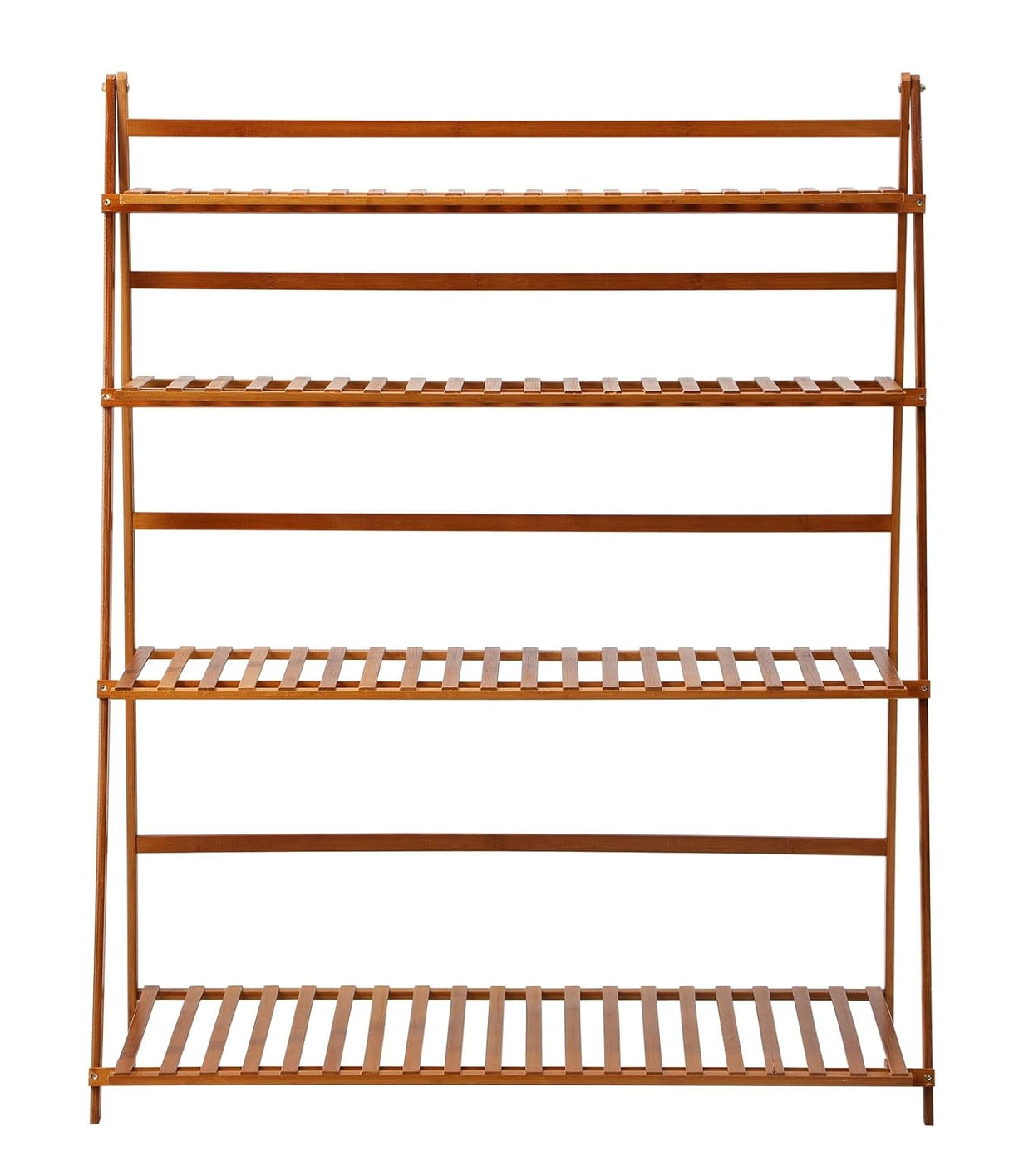 Plant Stand Outdoor Indoor Garden Wood Bamboo Shelf Folding 100CM Length