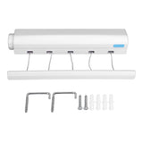 Retracting Clothesline 5 Line 18m Hanging Clothes Space Hanger - Rear View