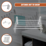 Pull Out Clothes Airer &ndash; Expanding Laundry Drying Line for Caravan, RV & Home - Low Angle