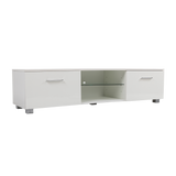 TV Cabinet Entertainment Unit Stand High Gloss Storage Shelf 140cm White