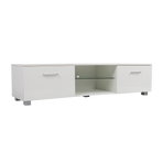 TV Cabinet Entertainment Unit Stand High Gloss Storage Shelf 140cm White