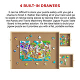 Wooden Jigsaw Puzzle Table Board Storage Table Tray Puzzle For Adult Kid - Extra Image