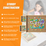 Wooden Jigsaw Puzzle Table Board Storage Table Tray Puzzle For Adult Kid - Top-Down View