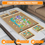 Wooden Jigsaw Puzzle Table Board Storage Table Tray Puzzle For Adult Kid