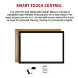 A2 LED Light Box Tracing Board Art Design Stencil Tattoo Copy Drawing Pad - Rear View