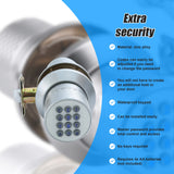 Digital Electronic Code Door Lock Keyless Entry Keypad Programmable Lock Knob - Front View