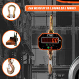 5000kg Electronic Crane Scales Industrial Hanging Digital Weight - Top-Down View