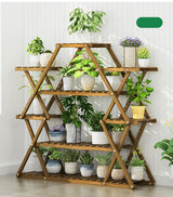 Bamboo Multilayer Flower Plant Bonsai Rack Shelf Stand Porch Lawn Patio